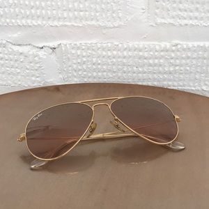 Ray-Ban Aviator Sunglasses, Rose/Gold